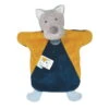 Baby'Nat - Doudou Marionnette Loup Jaune Bleu 25 Cm -Jouets En Peluche Boutique marionnette20loup20jaune20bleu202520cm
