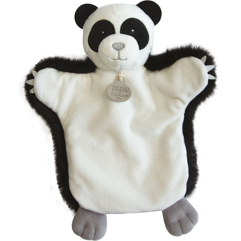 Doudou Et Compagnie - Marionnette Panda Blanc Noir 25 Cm 3 Doudou Et Compagnie - Marionnette Panda Blanc Noir 25 Cm