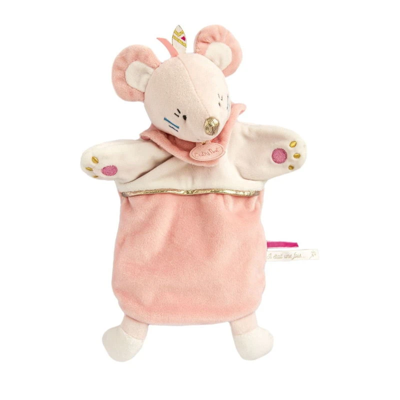 Baby'Nat - Marionnette Tipioux - Souris Rose 3 Baby'Nat - Marionnette Tipioux - Souris Rose