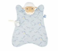 Kaloo - Maxi Doudou Mouton En Coton Bio Bleu Blanc 40 Cm