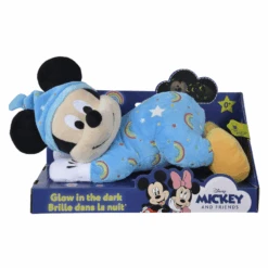 Meilleures ventes 3 Disney Mickey La Souris Peluche Couchée Bleu Luminescente 30 Cm