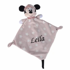 Disney - Minnie La Souris - Doudou Plat Luminescent Rose 25 Cm