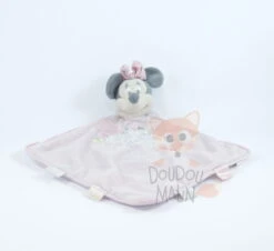 Disney Minnie La Souris Doudou Plat Rose Papillon