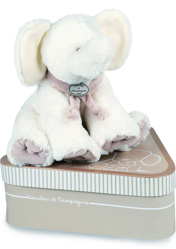Doudou Et Compagnie - Mon Tout Petit - Peluche éléphant Blanc Gris 25 Cm 3 Doudou Et Compagnie - Mon Tout Petit - Peluche éléphant Blanc Gris 25 Cm