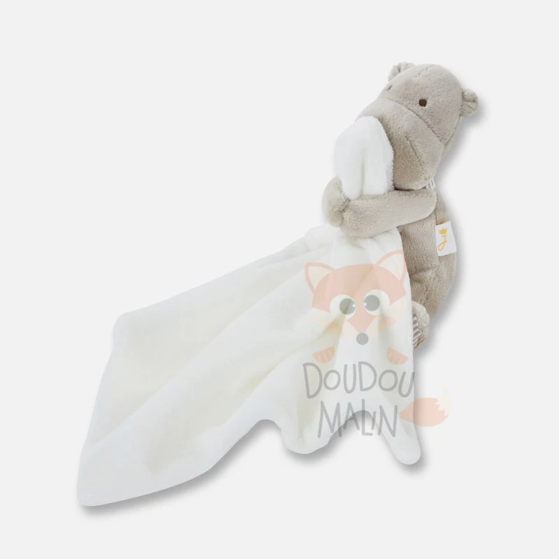 Jacadi Doudou Mouchoir Hippopotame Gris Blanc 3 Jacadi Doudou Mouchoir Hippopotame Gris Blanc
