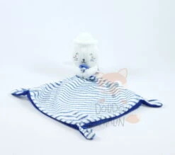 Mots D'enfants Doudou Mouchoir Otarie Phoque Bleu Blanc