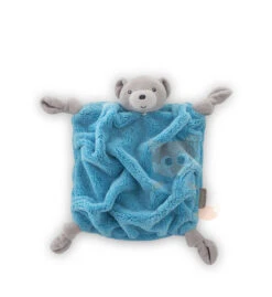 Kaloo Neon Doudou Ours Bleu Fluo Gris 25 Cm