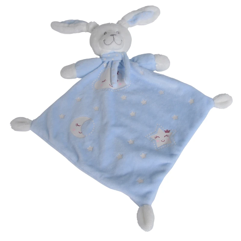 Nicotoy - New Boone Glow Doudou Plat Lapin Bleu 40 Cm 4 Nicotoy - New Boone Glow Doudou Plat Lapin Bleu 40 Cm – Image 2