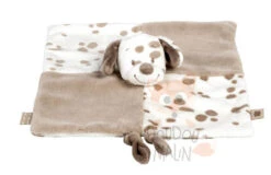 Nattou Noa Tom & Max Doudou Plat Chien Dalmatien Blanc Marron