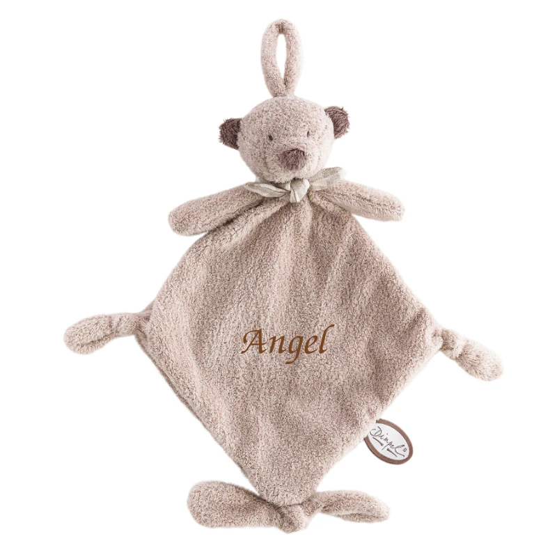Dimpel - Noann L'ours - Doudou Avec Attache-sucette Marron Clair 25 Cm 3 Dimpel - Noann L'ours - Doudou Avec Attache-sucette Marron Clair 25 Cm