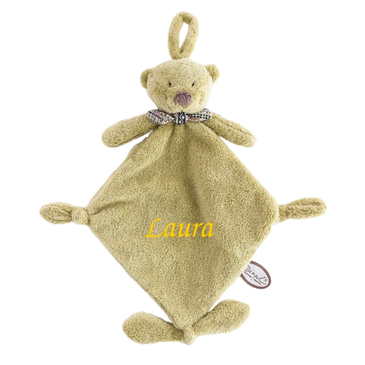 Dimpel - Noann L'ours - Doudou Avec Attache-sucette Vert 25 Cm 3 Dimpel - Noann L'ours - Doudou Avec Attache-sucette Vert 25 Cm