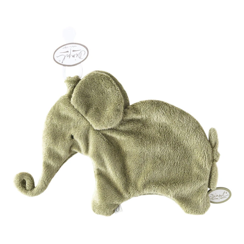 Dimpel Oscar L'éléphant Doudou Attache-sucette Vert 3 Dimpel Oscar L'éléphant Doudou Attache-sucette Vert