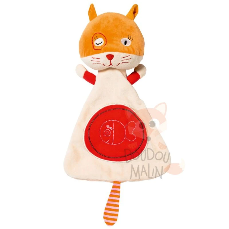 Oxybul Doudou Plat Pauline Le Chat Orange Beige Rouge Poisson 3 Oxybul Doudou Plat Pauline Le Chat Orange Beige Rouge Poisson