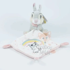 Disney Panpan Miss Bunny Doudou Mouchoir Rose Blanc Time For Hugs