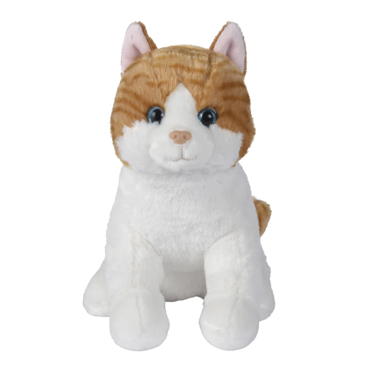 Nicotoy - Peluche Chat Réaliste Roux Et Blanc 30 Cm 3 Nicotoy - Peluche Chat Réaliste Roux Et Blanc 30 Cm