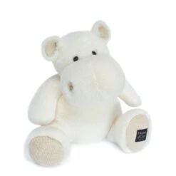 Histoire D'ours - Peluche Hippopotame Blanc 40 Cm