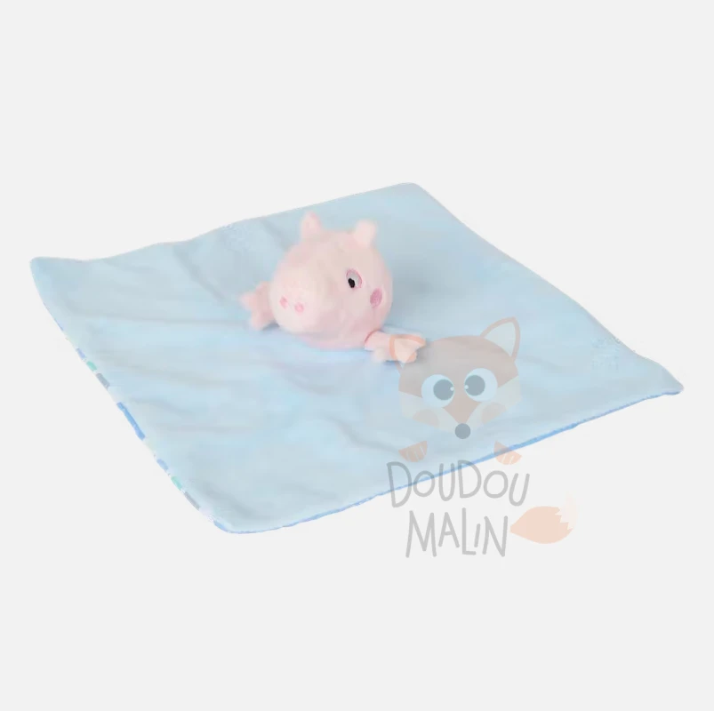 Peppa Pig - Doudou Plat Cochon Bleu 30 Cm 3 Peppa Pig - Doudou Plat Cochon Bleu 30 Cm