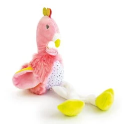 Baby'Nat - Petits Voyageurs - Peluche Flamant Rose 30 Cm