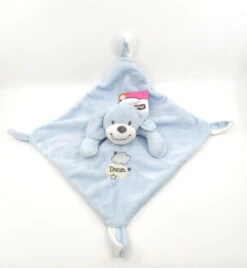 Pommette Doudou Plat Chien Bleu Sweet Dream Nuage 25 Cm