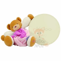 Kaloo Plume Peluche Ours Rose Violet Patchwork 30 Cm