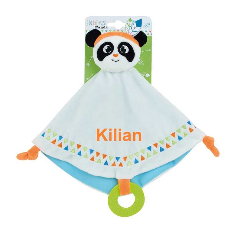 Jemini Indian Le Panda Doudou Blanc Orange Vert Anneau De Dentition 30 Cm 3 Jemini Indian Le Panda Doudou Blanc Orange Vert Anneau De Dentition 30 Cm
