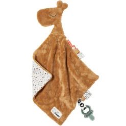 Done By Deer Raffi La Girafe Doudou Plat Marron Beige