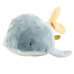 Nattou - Roméo Jules Sally - Peluche Baleine Bleu 28 Cm