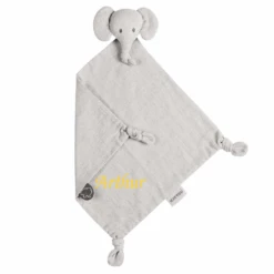 Nattou - Tembo L'éléphant - Doudou Plat Gris Coton 30 Cm