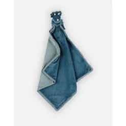 Noukie's - Tiga Stegi Et Ops - Doudou Couverture Dinosaure Triceratops Bleu 50 X 50 Cm -Jouets En Peluche Boutique tiga20stegi20et20ops2020couverture20dinosaure20triceratops20bleu205020x205020cm 2