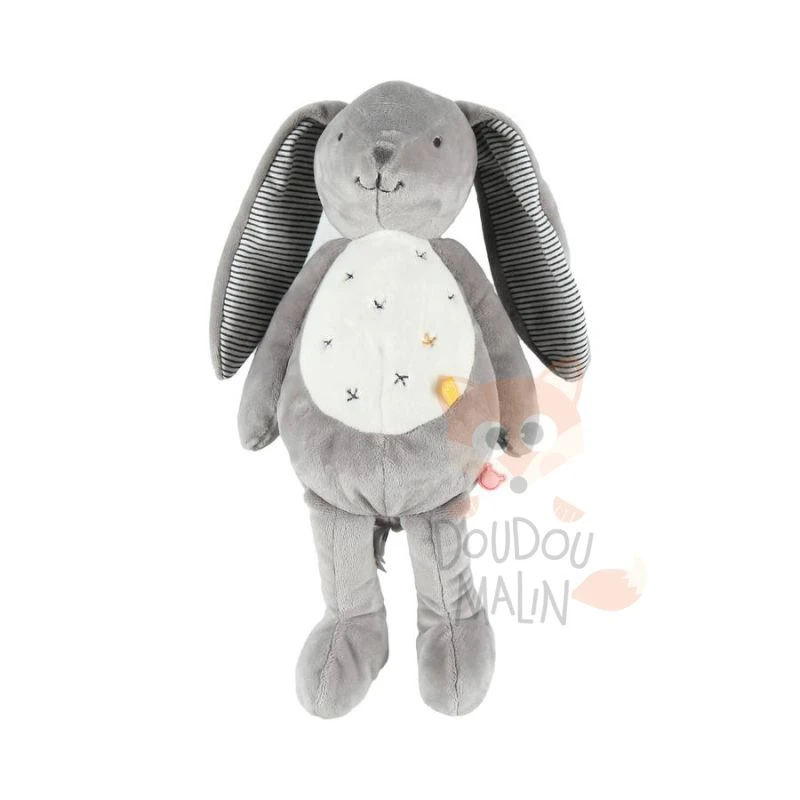 Noukie's Timeless Gaby Le Lapin Peluche Gris Blanc 25 Cm 3 Noukie's Timeless Gaby Le Lapin Peluche Gris Blanc 25 Cm