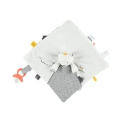 Noukie's Timeless Sam L'ours Doudou Plat Blanc Gris