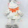 Nicotoy Doudou Vache Blanc Gris Orange Fleur -Jouets En Peluche Boutique vache20blanc20gris20orange20fleur